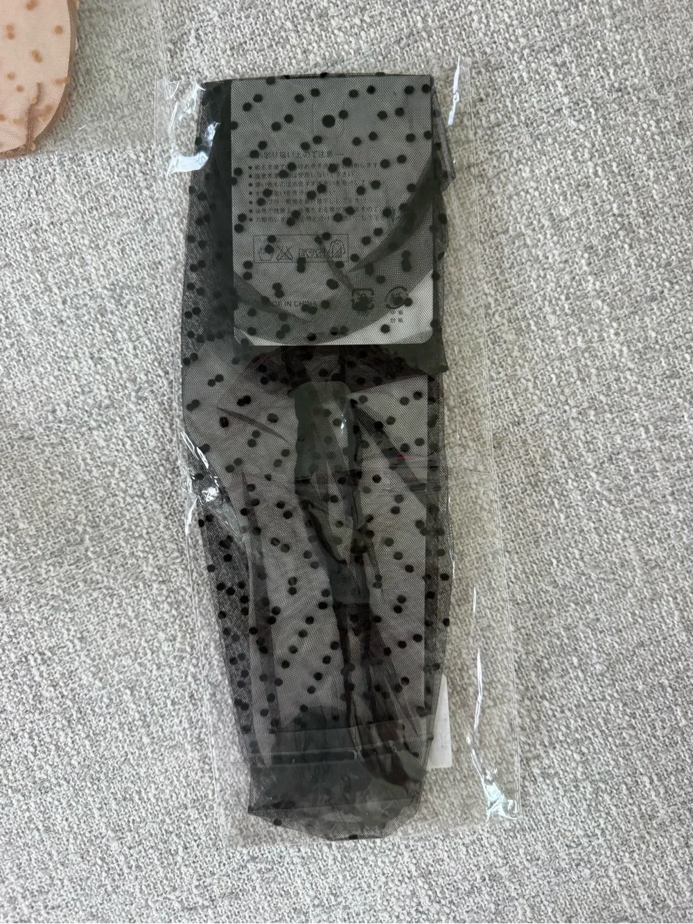 Sheer Polka Dot Sock - Black Dot